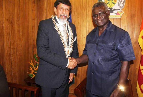 SRI LANKAN HIGH COMMISSIONER AWED BY LEADERSHIP OVER FRAGMENTED,   ETHNIC DIVERSE SOLOMON ISLANDS
