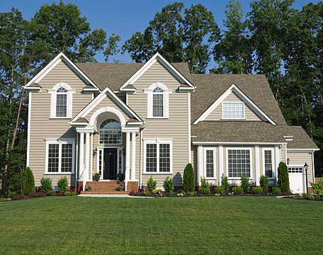 Exterior of house in suburbs