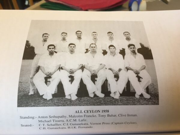 1958 Ceylon Cricket Team