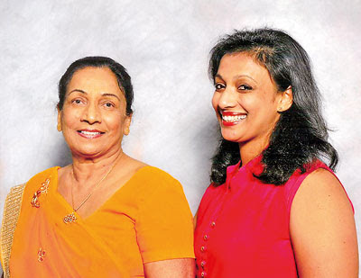 With Mother veteran actress Malani Ranasinghe