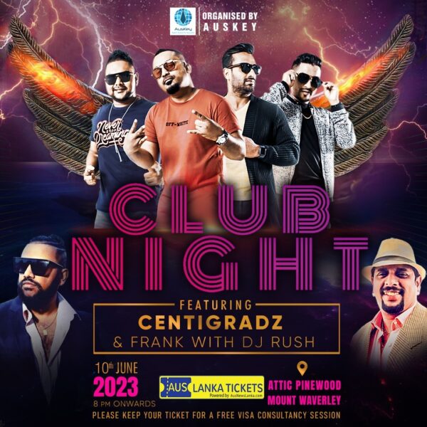 Club Night - Centrigradz | Frank with DJ Rush Sat 10 Jun 2023 7:30 To 1:00 AM- ( Melbourne Event )