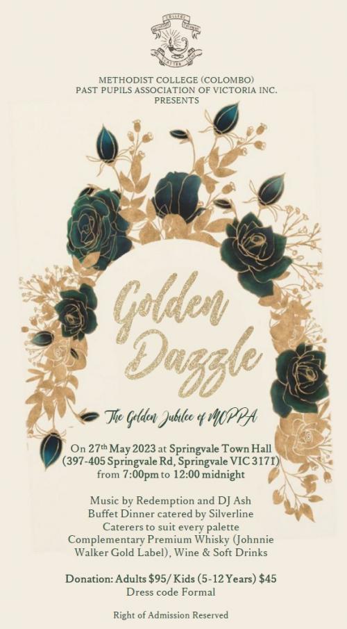 Golden Dazzle - the Golden Jubilee - May 2023 - Saturday 27 - 7.00 PM To 12.00 Midnight ( Melbourne Event )