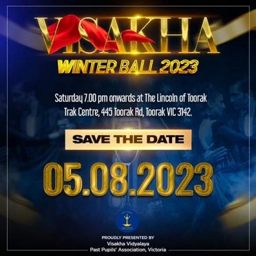 Visakha Winter Ball 2023 - Saturday 5th August 2023 - 7.00 pm ONWARDS 