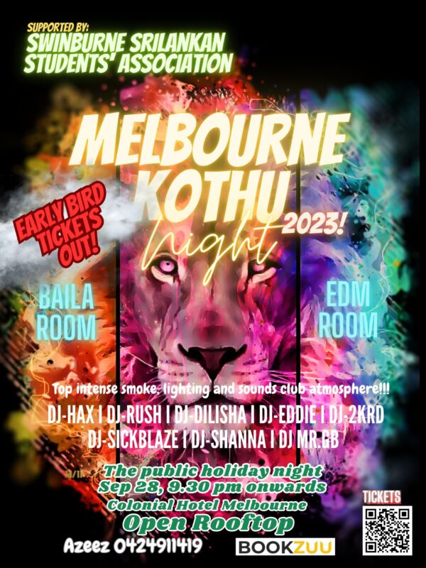 Melbourne Kothu Night 2023 - 28th September - 9:30 PM To 3:00 AM ( Melbourne Event )