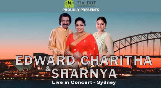 Edward Charitha & Sharanya Live in Concert - 28th October 2023 - 6:00pm - 10:00pm ( Sydney Event)