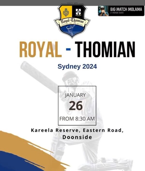 Royal Thomian 26 January 2024 Kareela Reserve, Doonside (Sydney