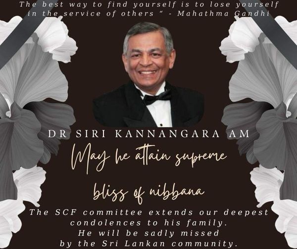 Obituaries - Dr Siri Kannangara