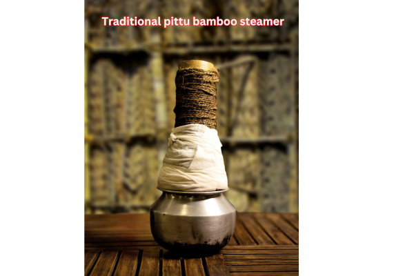 Traditional pittu bamboo steamer