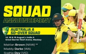 Women’s A to face India Women’s A in Queensland this August